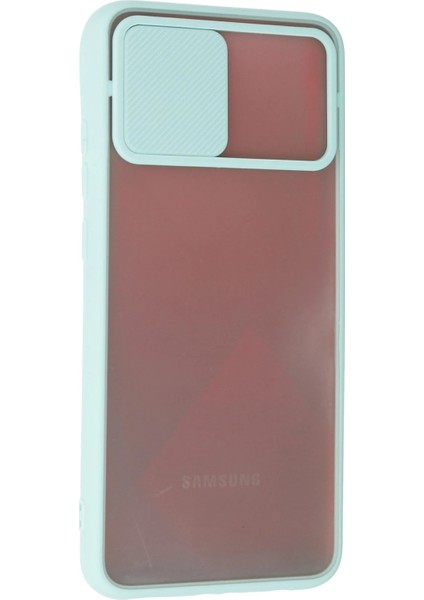 Samsung Galaxy A03S Kılıf Palm Buzlu Kamera Sürgülü Silikon - Turkuaz Svlrs modelleri