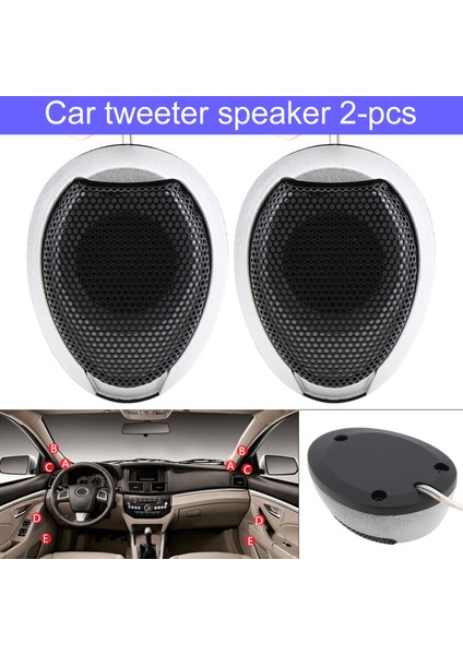 Araç Ses Sistemi Için Evrensel 2 Adet 1000W Yüksek Verimli Mini Dome Tweeter Hoparlörler (Yurt Dışından)