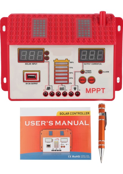 Akıllı Solar Şarj Regülatörü Regülatörü Mppt Şarj LED Ekran USB Çıkışı 12 V / 24V40A (Yurt Dışından)