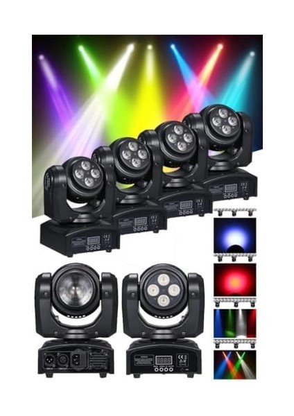 WASH-207 Dmx 512 Moving Head Hareketli Robot Sahne Işık Sistemi 70W Rgbw fiyatları