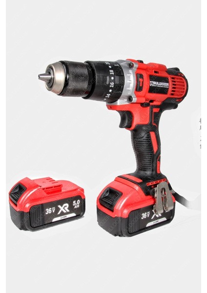 Yüksek Güçlü Akülü Vidalama Matkap 36V, 13MM Metal Mandren, Çift Akülü, Dayanıklı