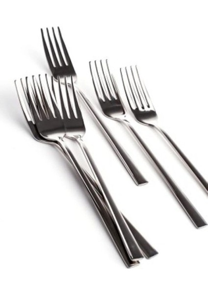 12 Adet Paslanmaz Çelik Yemek Çatalı, Günlük Kullanım Için Düz Model, Dayanıklı ve Şık modelleri