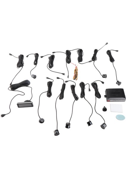 Araba Park Sensörü Arka Ters Radarlar Sistemi 8 Park Sensörleri Mesafe Algılama LCD Mesafe Göstergesi Sesli Uyarı Buzzer (Yurt Dışından)