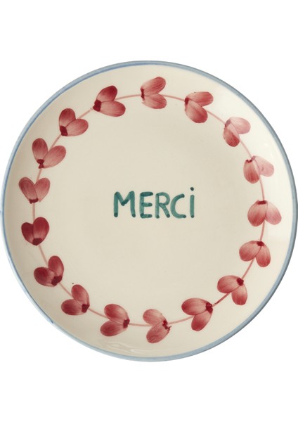 El Yapımı Seramik Tatlı Tabağı - Merci