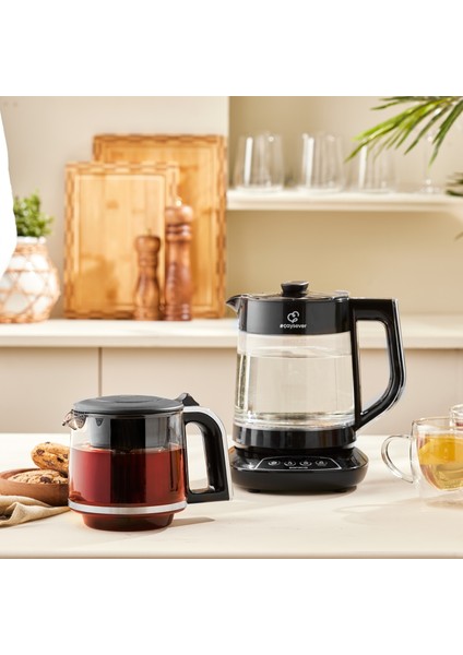 Çaysever 3 in 1 Konuşan Cam Çay Makinesi Su Isıtıcı ve Mama Suyu Hazırlama 1700W Chrome fiyatları