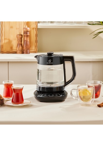 Çaysever 3 in 1 Konuşan Cam Çay Makinesi Su Isıtıcı ve Mama Suyu Hazırlama 1700W Chrome modelleri