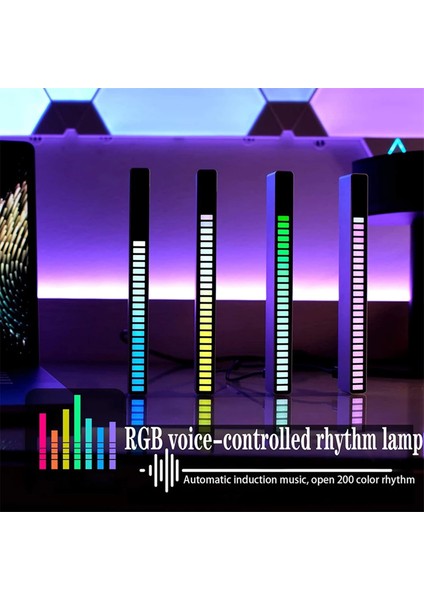 32 Bit Rgb Ses Alanı Pikap Ortam Işığı Ses Aktif Pikap Ritim Işık Ses Reaktif LED Işık Çubuğu Araba Ev Ofis Dekorasyonu Için Renkli Moda Bt Kontrol Lamba Çubuğu (Yurt Dışından) fırsatları