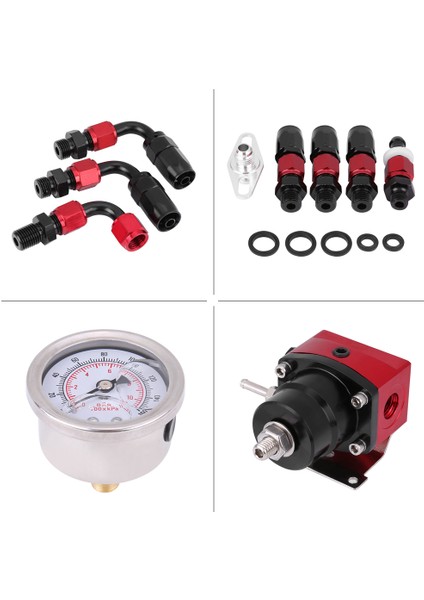 Ayarlanabilir Yakıt Basınç Regülatörü Yağ 160PSI Ölçer Bır 6 Uydurma End Evrensel Siyah &amp; Kırmızı (Yurt Dışından) fiyatları