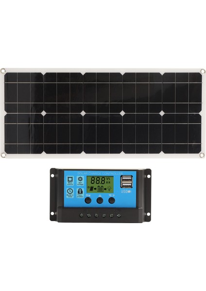 30W Güneş Panelı IP65 Su Geçirmez 12V 24V Adaptif Yüksek Güç Aşırı Şarj Koruması Rv Araba Tekne Römorku Yaprak Makası 30A Denetleyici (Yurt Dışından) fiyatları
