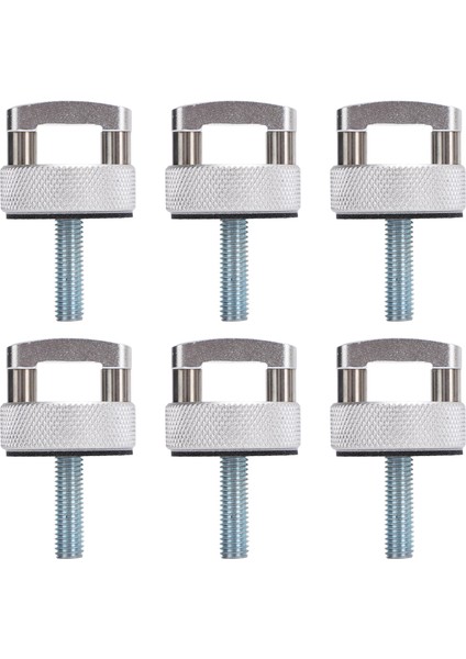 6 Pcs Sert Üst Hızlı Kaldırma Raptiye Başparmak Vida ile D Yüzükler Kütük Alüminyum Wrangler Jk Için Jlu Jt 2dr Sınırsız 4dr 2007 Için 2018 Gümüş (Yurt Dışından)