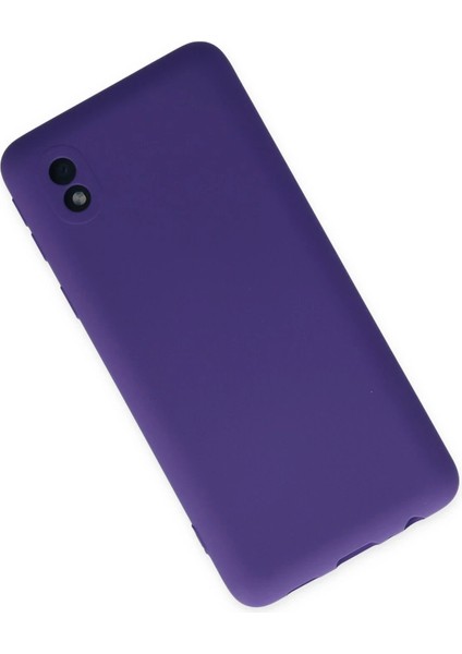 Samsung Galaxy A01 Core Kılıf Nano Içi Kadife Silikon - Mor - NEONX1932-3745