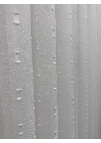 Nivemeshome Florida Keten Görünümlü Bohem Tarz Ponpon 1/3 Sık Pileli Tül Perde Apm fırsatları