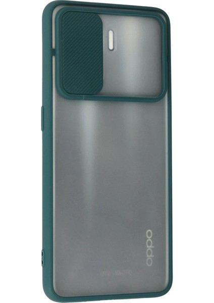 Oppo Reno 5 Lite Kılıf Palm Buzlu Kamera Sürgülü Silikon - Yeşil - NEONX9131-5215