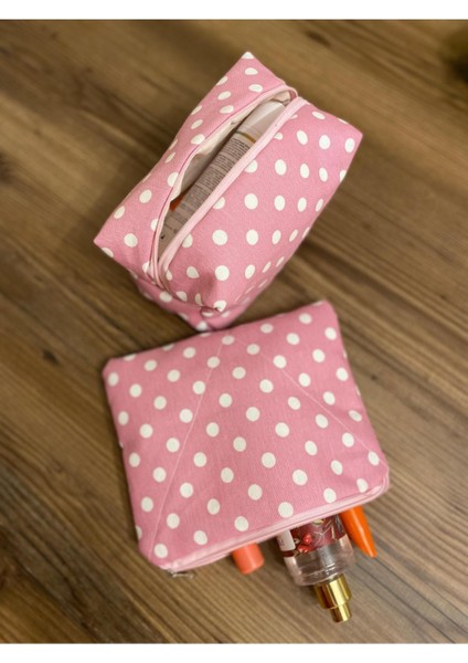 Su Geçirmez Pembe Mini Çanta ve Cüzdan Seti, 20X13 Cm, Gri ve Pembe Renk fiyatları