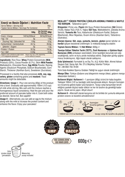 Protein Pancake & Waffle 600 gr Yüksek Proteinli Çikolata Aromalı fiyatları