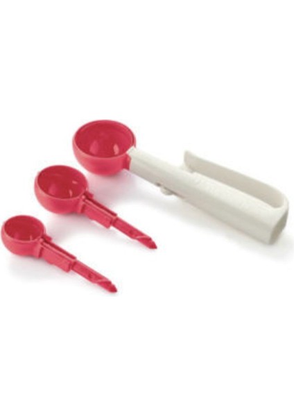 Çok Renkli 3 Başlıklı Porsiyonlama Kaşığı, Pratik ve Renkli Kullanım Aracı