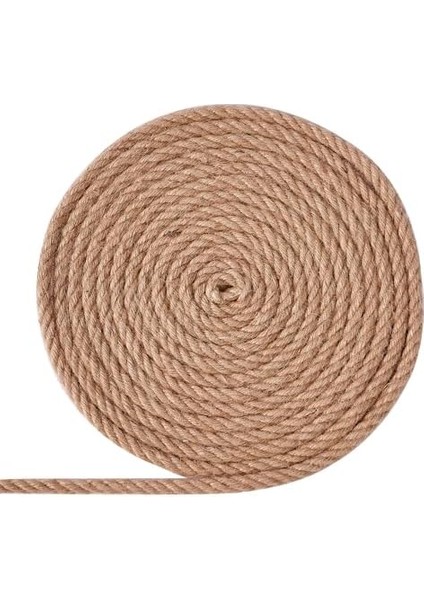 Jüt Halat 8 mm 20 M, Doğal Kenevir Ip, 4 Ip, Kalın Jüt Ip, Bükülmüş, Halat, Bahçe, El Işi Için, Kendin Yap Dekorasyon Ipi, Tırabzan Halatı, Gemi Istifleme Ipi, Paket Ipi modelleri