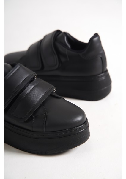 Venedık Bağcıksız Cırtlı 2 Bantlı Ortopedik Taban Kadın Sneaker Günlük Ayakkabı St Siyah fiyatları