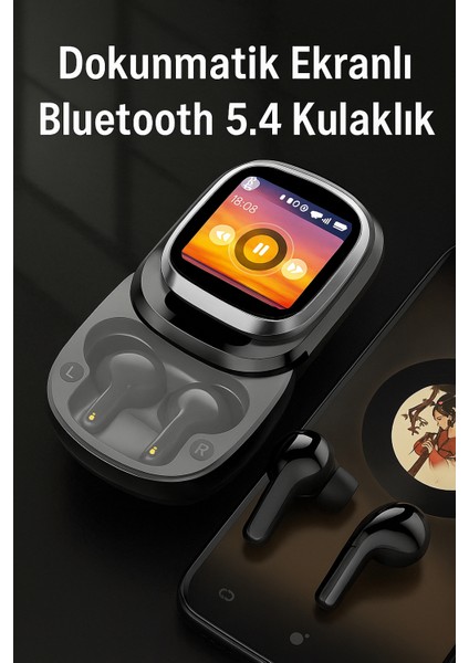 Akıllı Ekranlı Bluetooth 5.4 Tws Kulaklık Hayatın Ritmini Ekranda Keşfet fiyatları