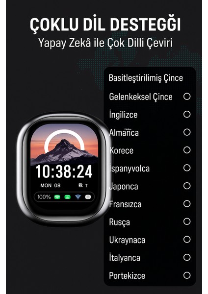 Akıllı Ekranlı Bluetooth 5.4 Tws Kulaklık Hayatın Ritmini Ekranda Keşfet modelleri