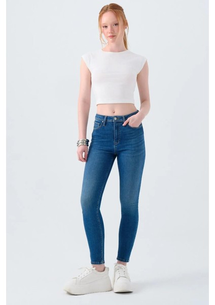 Loft Natalıe Mıneral Blue Wash Kadın Jean Pantolon LF2037057