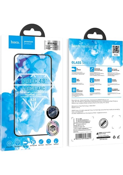 Hoco 9d iPhone 15 Plus Tempered Kırılmaz Cam Ekran KORUYUCU-(1903) - NEONX7051-4875 indirimleri