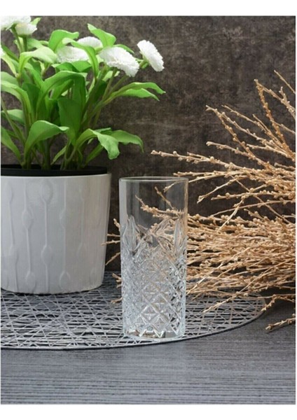 Şeffaf Kristal Kesme Rakı Bardağı 4’lü 180CC Set