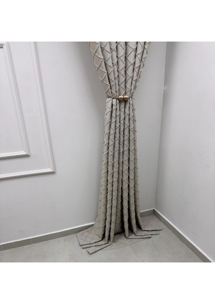 Nivemeshome Tuna 105 Gül Kurusu 1/3 Sık Pileli Fon Perde Apm fırsatları