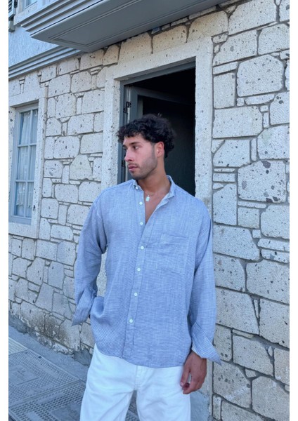 Çizgili Oversize Gömlek