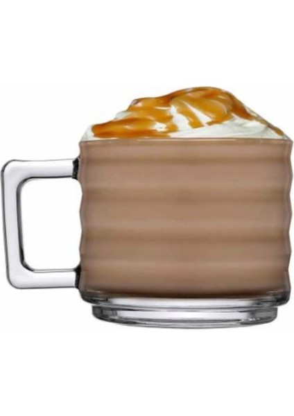 Turuncu Cam Kupa Seti, Kulplu Çay ve Kahve Bardakları, 4'lü Paket fiyatları