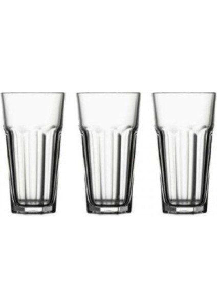 Şık 3'lü 475 cc Beyaz Meşrubat Bardağı Seti