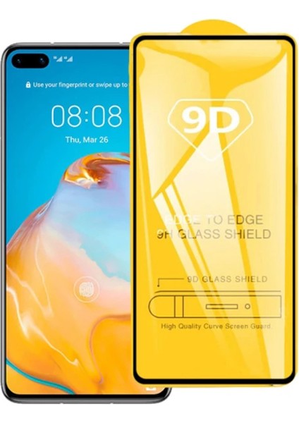 Ally Huawei P40 9d Full Glue Tempered Cam Ekran KORUYUCU-(1903) - NEONX1846-5945