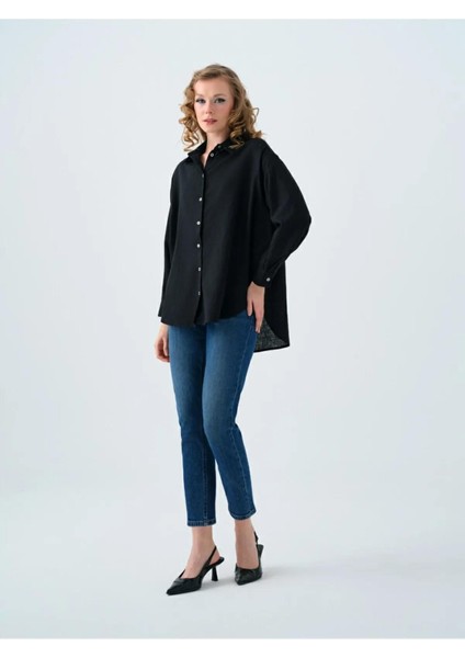Loft Stella Mıd Blue Wash Mom Kadın Jean LF2037084