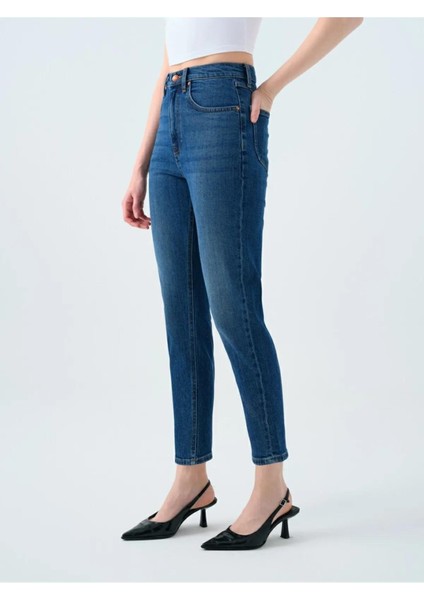 Loft Stella Mıd Blue Wash Mom Kadın Jean LF2037084 modelleri
