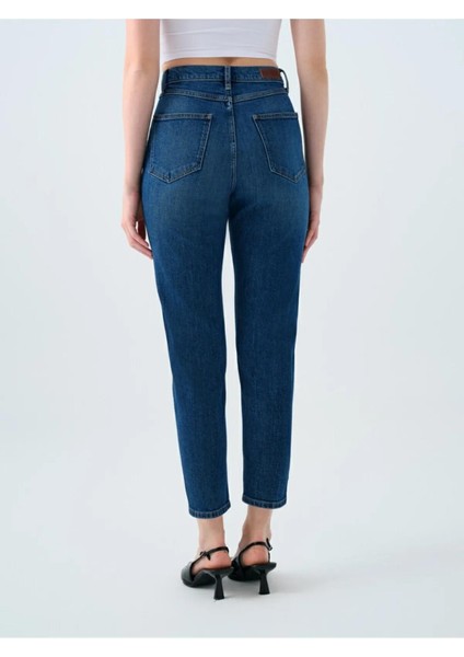 Loft Stella Mıd Blue Wash Mom Kadın Jean LF2037084 fırsatları