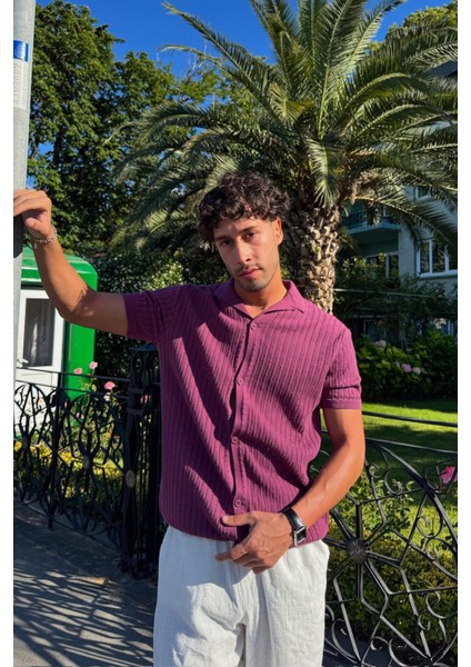 Desenli Triko Gömlek