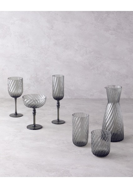 Iki Adet 360 ml Antrasit Cam Bardak, Şık ve Dayanıklı Tasarım fırsatları