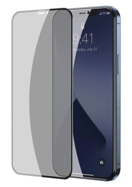 Baseus Iphone 12/12 Pro 6.1 023MM Anti Spy Çerçeveli Tempered Cam Ekran Koruyucu - NEONX9826-90 fiyatları