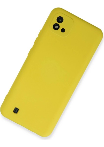 Realme C11 2021 Kılıf Nano Içi Kadife Silikon - Sarı - NEONX1344-7594