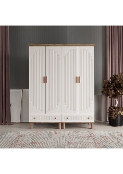 Furkan 4 Kapaklı Gardırop Dolap 160cm modelleri