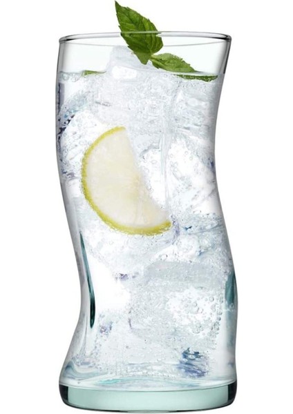 Beyaz 4'lü Şeffaf Cam Meşrubat Bardağı Seti