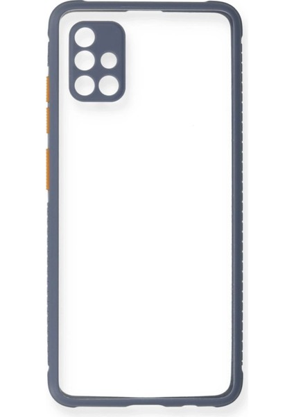 Samsung Galaxy A71 Kılıf Miami Şeffaf Silikon - Gri - NEONX9192-1935