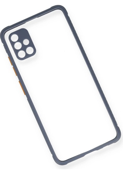 Samsung Galaxy A71 Kılıf Miami Şeffaf Silikon - Gri - NEONX9192-1935