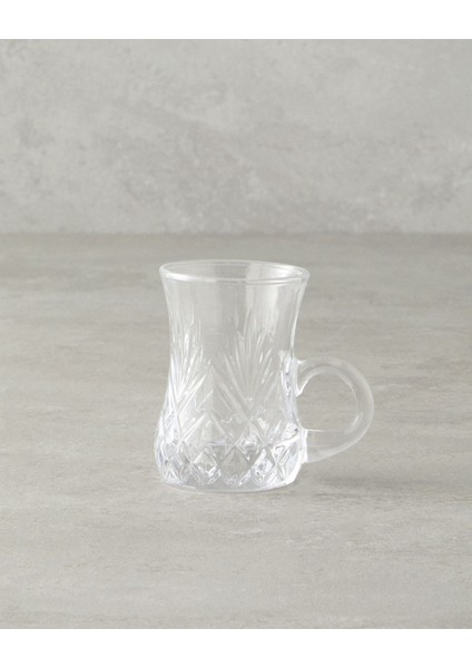 Şeffaf Cam Çay Bardağı Seti, 6 Parça, 100 Ml, Kulplu, Zarif ve Sağlam Tasarım fiyatları