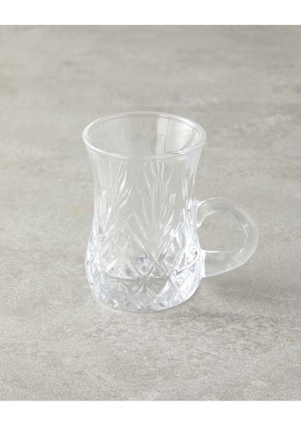 Şeffaf Cam Çay Bardağı Seti, 6 Parça, 100 Ml, Kulplu, Zarif ve Sağlam Tasarım modelleri