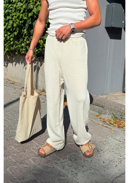 Bel Lastikli Basic Triko Pantolon