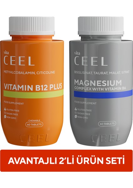 2’li B12 Dilaltı ve Magnezyum Tablet