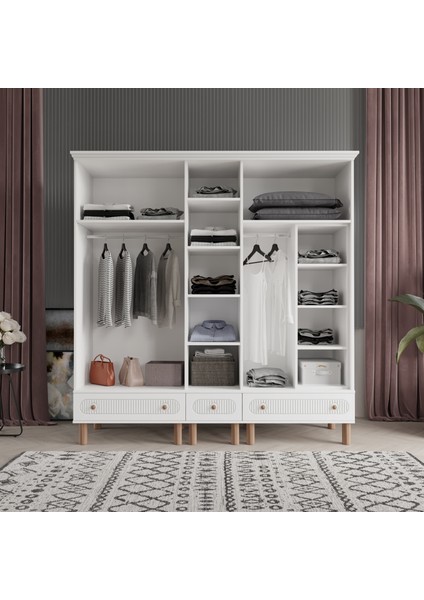 Furkan 5 Kapaklı Gardırop Dolap 200cm modelleri