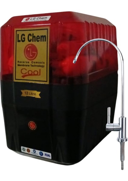 Ligth Gastro Chem Cool Specıal 12 Litre 7 Filtre 14 Aşama Gümüş Iyon, Mineral, Alkali Filtreli Siyah-Kırmızı Renk Su Arıtma Cihazı