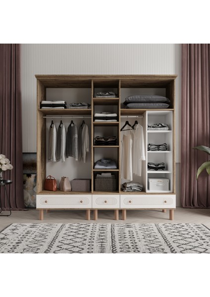 Furkan 5 Kapaklı Gardırop Dolap 200cm modelleri
